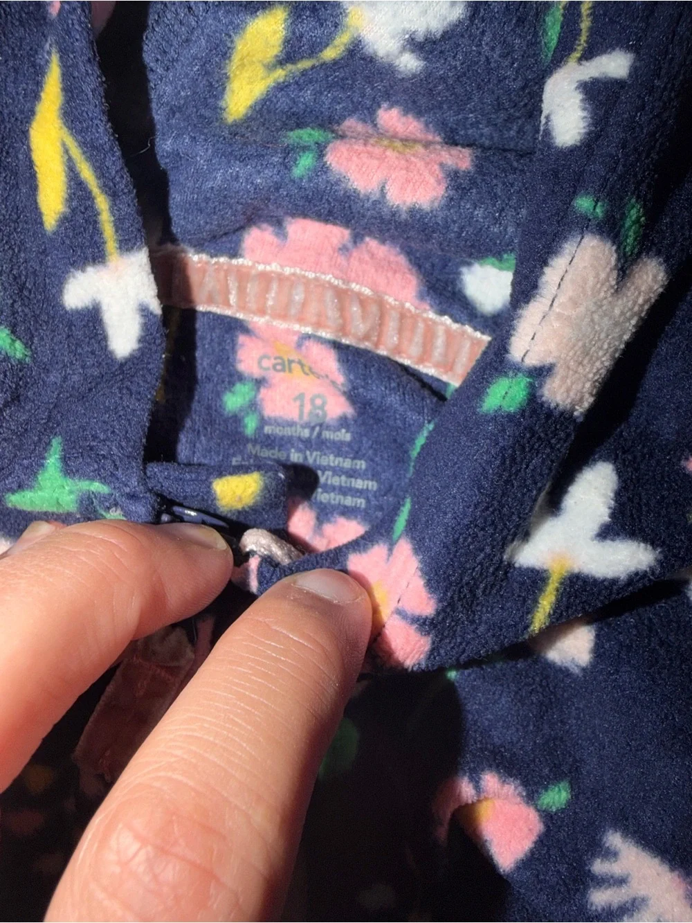⭐️Carter's Navy Floral Hooded Fleece & Raspberry Polka Dot Penguin Sleep Sacks